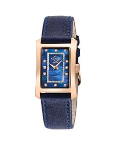 Women's Luino Genuine Leather Mother of Pearl Dial Watch