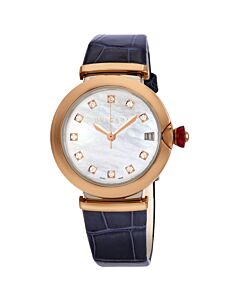 Women's LVCEA (Alligator) Leather Mother of Pearl Dial Watch