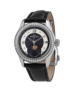Women's M03-2 Leather Black Dial Watch