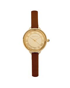 Women's Madison Leather Gold-tone Dial