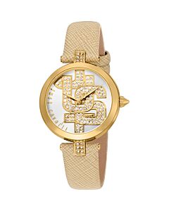 Women's Maiuscola Leather Silver-tone Dial Watch