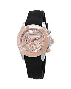 Women's Manta Chronograph Silicone Rose Gold-tone Dial Watch