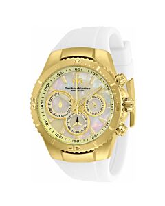 Women's Manta Chronograph Silicone White Mother of Pearl Dial Watch