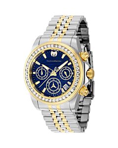 Women's Manta Chronograph Stainless Steel Blue Dial Watch