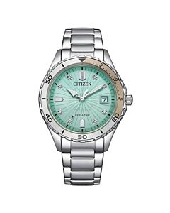 Women's Marine Lady Stainless Steel Green Dial Watch