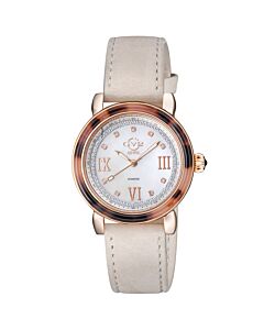 Women's Marsala Tortoise Leather Mother of Pearl Dial Watch