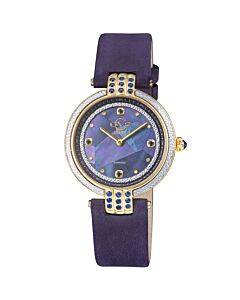 Women's Matera Leather Mother of Pearl (Mosaic) Dial Watch