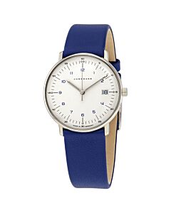 Women's Max Bill Ladies (Calfskin) Leather White Dial Watch