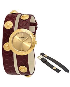 Womens-Medusa-Stud-Icon-Leather-with-Gold-tone-Stainless-Steel-Medusa-Stud-Gold-Dial