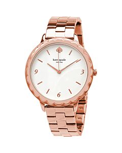 Women's Metro Scallop Stainless Steel White Dial Watch