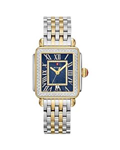Women's Deco Madison Stainless Steel Blue Dial Watch