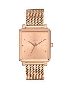 Women's Milanese Stainless Steel Rose Gold-tone Dial Watch