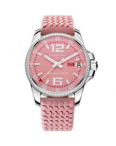 Women's Mille Miglia Gran Turismo XL Rubber Pink Dial Watch