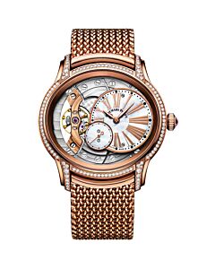 Women's Millenary 18kt Rose Gold White Mother of Pearl Dial