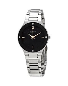 Womens-Millennia-Stainless-Steel-Black-Mother-of-Pearl-Dial
