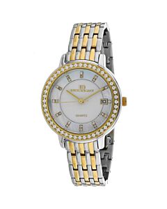 Women's Mini Blossom Stainless Steel Mother of Pearl Dial Watch