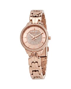 Women's Minni Allie Stainless Steel Rose (Crystal Pave) Dial Watch