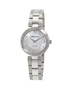 Women's Molly Stainless Steel Silver (Mother of Pearl Center) Dial Watch