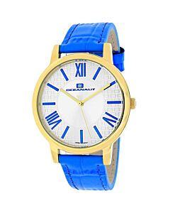 Women's Moon Leather White Dial Watch