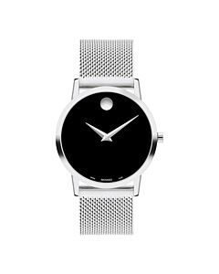 Women's Museum Classic Stainless Steel Black Dial Watch