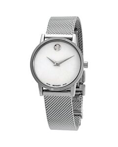 Women's Museum Classic Stainless Steel Mesh Mother of Pearl Dial Watch