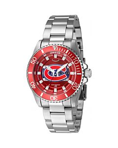 Women's NHL Stainless Steel Red and Silver and White and Blue Dial Watch