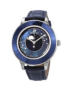 Women's Octea Lux Embossed Crocodile Leather Blue Mother of Pearl Dial Watch