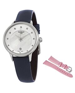 Women's Odaci-T Leather White Mother of Pearl Dial Watch