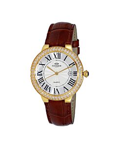 Women's ON3322-L Leather White Dial Watch