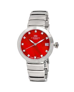 Women's ON5559SS Stainless Steel Red Dial Watch