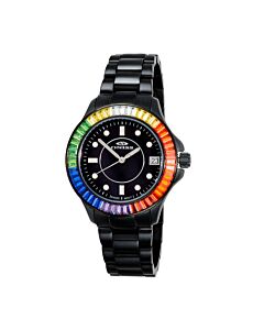Women's ON7324 Stainless Steel Black Dial Watch