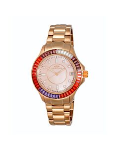 Women's ON7324 Stainless Steel Rose Gold Tone Dial Watch