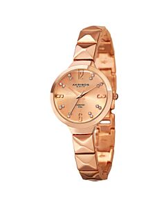 Women's Ornate Alloy Rose Dial Watch