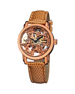 Women's Our Products Leather Rose Gold-tone Dial Watch