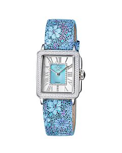 Women's Padova Floral Leather Mother of Pearl Dial Watch