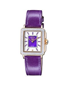Women's Padova Gemstone Leather Mother of Pearl Dial Watch