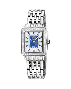 Women's Padova Gemstone Stainless Steel White (Blue Mother of Pearl Center) Dial Watch