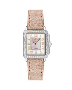 Women's Padova Leather Pink Diamond-set Dial Watch