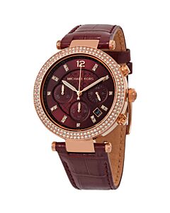 Women's Parker Chronograph Leather Red Dial Watch