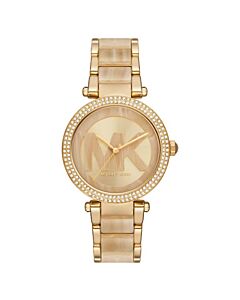 Women's Parker Stainless Steel and Acetate Gold Dial Watch