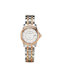 Women's Patravi Stainless Steel and 18kt Rose Gold White Dial Watch