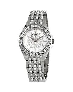 Womens-Phantom-Stainless-Steel-set-with-Swarovski-Crystals-Silver-Baguette-Crystal-Pave-Dial