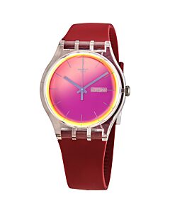 Women's POLARED Silicone Red Dial Watch