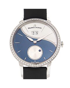 Women's Pontos Automatic Ladies Leather Blue Dial Watch