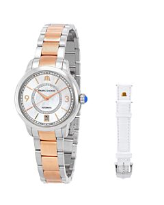 Women's Pontos Stainless Steel Mother of Pearl Dial Watch