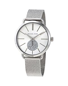 Women's Portia Stainless Steel Mesh Silver Dial Watch