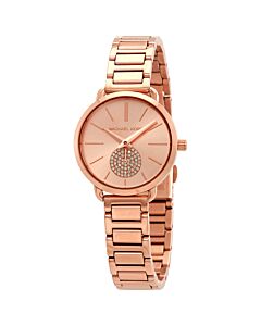 Women's Portia Stainless Steel Rose Dial Watch