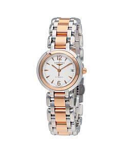 Women's PrimaLuna Stainless Steel and 18kt Rose Gold White Dial