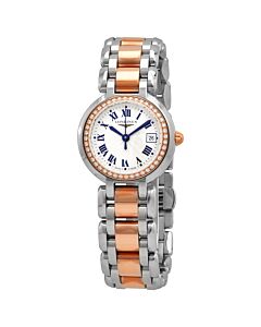 Women's PrimaLuna Stainless Steel with 18kt Rose Gold Center Links Champagne Dial