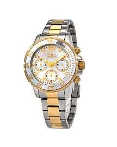 Women's Pro Diver Chronograph Stainless Steel White Dial